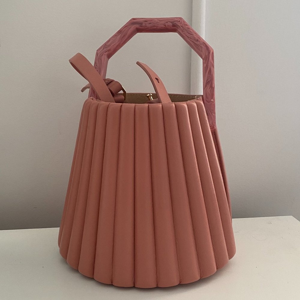 Pink Leather Shell Bag